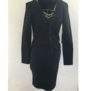 Lulus Black Long Sleeve Dress